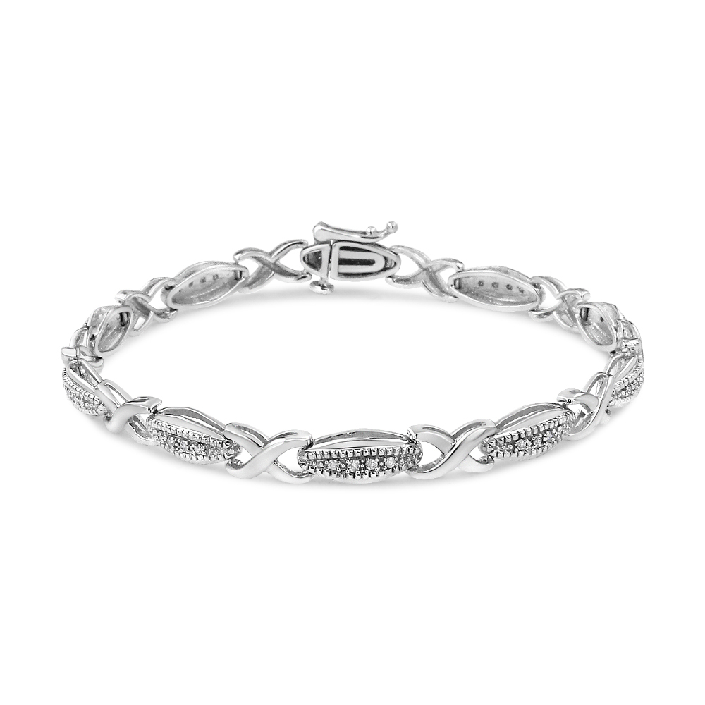 .925 Sterling Silver 1/5 Cttw Round-Cut
